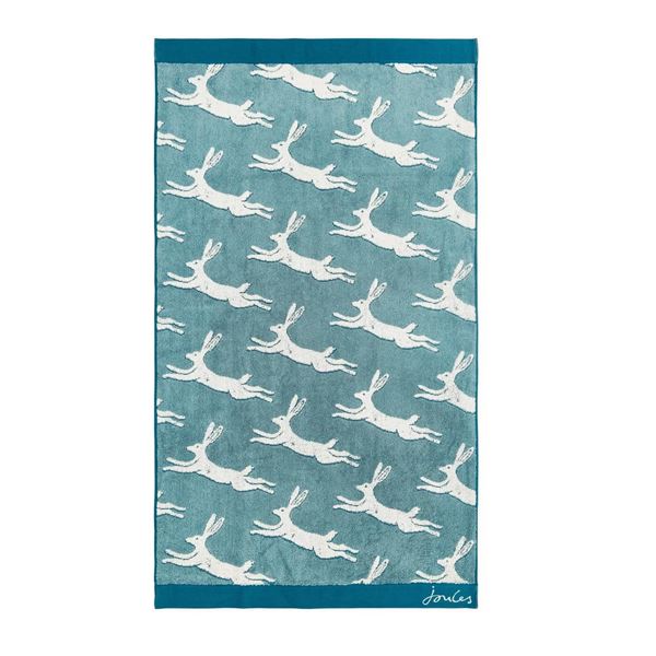 Jumping Hare Towels - Teal